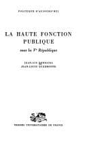 Tapa de La haute fonction publique sous la Ve République