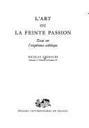 Tapa de L' art, ou, La feinte passion