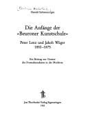 Tapa de Die Anfänge der "Beuroner Kunstschule"