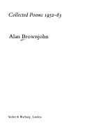 Tapa de Collected poems, 1952-83