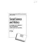 Tapa de Social science and history