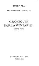 Tapa de Cròniques parlamentàries (1934-1936)
