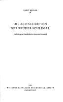 Tapa de Die Zeitschriften der Brüder Schlegel