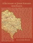 Tapa de A dictionary of Jewish surnames from Galicia