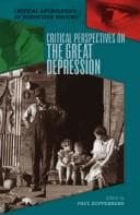Tapa de Critical perspectives on the Great Depression