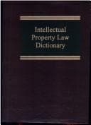 Tapa de Intellectual property law dictionary