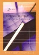 Tapa de Criminal justice policy and planning