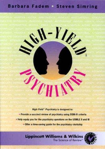 Tapa de High-yield psychiatry