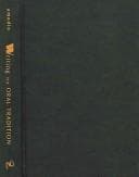 Tapa de Writing the oral tradition