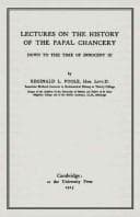 Tapa de Lectures on the history of the Papal chancery down to the time of Innocent III