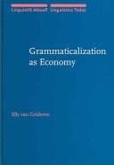 Tapa de Grammaticalization as economy