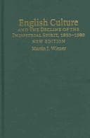 Tapa de English culture and the decline of the industrial spirit, 1850-1980