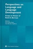Tapa de Perspectives on language and language development