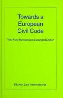 Tapa de Towards a European civil code