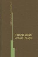 Tapa de Postwar British critical thought