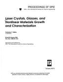 Tapa de Laser crystals, glasses, and nonlinear materials growth and characterization