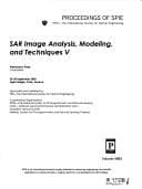 Tapa de SAR image analysis, modeling, and techniques V