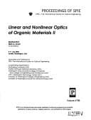 Tapa de Linear and Nonlinear Optics of Organic Materials II