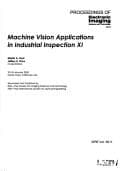 Tapa de Machine vision applications in industrial inspection XI