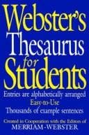 Tapa de Webster's thesaurus for students.