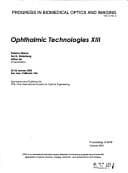 Tapa de Ophthalmic technologies XIII