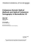 Tapa de Coherence domain optical methods and optical coherence tomography in biomedicine VII
