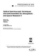 Tapa de Optical spectroscopic techniques and instrumentation for atmospheric and space research V