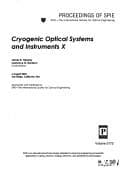 Tapa de Cryogenic optical systems and instruments X