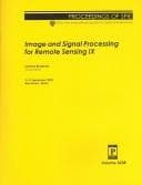 Tapa de Image and Signal Processing for Remote Sensing IX