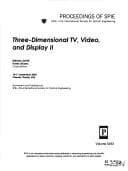 Tapa de Three-dimensional TV, video, and display II