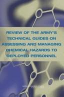 Tapa de Review of the Army's technical guides on assessing and managing chemical hazards to deployed personnel