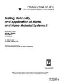 Tapa de Testing, reliability, and application of micro- and nano-material systems II