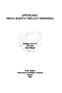 Tapa de Antologi prosa rakyat Melayu Indonesia