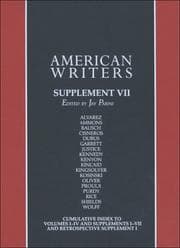 Tapa de American Writers - Supplement VII (American Writers)