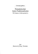 Tapa de Formalistischer Autor-Funktionalismus