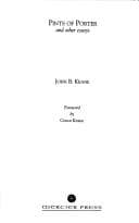 Tapa de Pints of porter and other essays