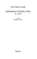 Tapa de Epithalamium Thetidis et Pelei (c. LXIV)