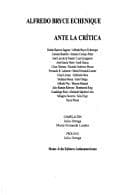Tapa de Alfredo Bryce Echenique ante la crítica