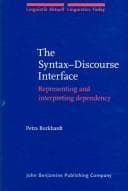 Tapa de The syntax-discourse interface