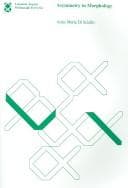 Tapa de Asymmetry in morphology