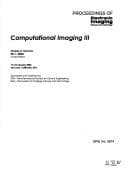 Tapa de Computational imaging III