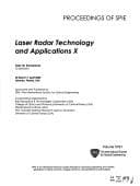 Tapa de Laser radar technology and applications X