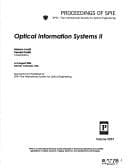 Tapa de Optical information systems II