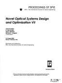 Tapa de Novel optical systems design and optimization VII