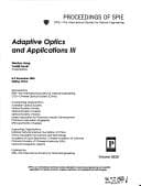 Tapa de Adaptive optics and applications III