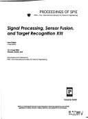 Tapa de Signal processing, sensor fusion, and target recognition XIII