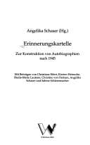 Tapa de Erinnerungskartelle: zur Konstruktion von Autobiographien nach 1945