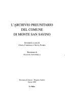 Tapa de L'Archivio preunitario del Comune di Monte San Savino