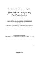 Tapa de Abschied von der Spaltung