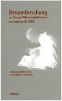 Tapa de Rassenforschung an Kaiser-Wilhelm-Instituten vor und nach 1933
